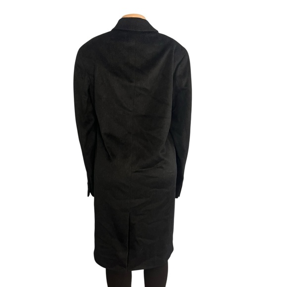 Scotch & Soda Blue Black Wool Blend Pea Coat - Picture 10 of 14